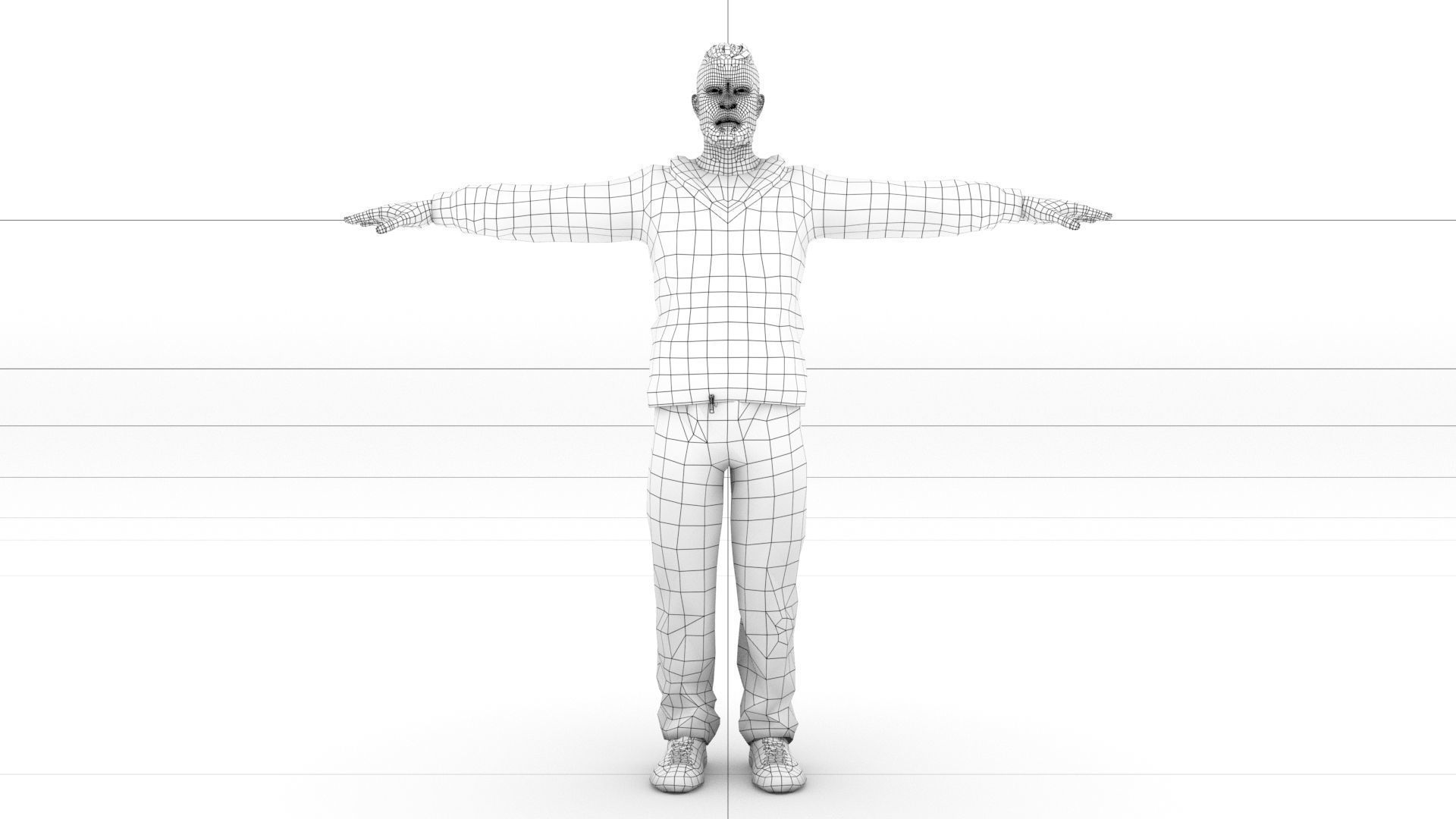 laos Male Hustler Game Character Low-poly 3D model_6