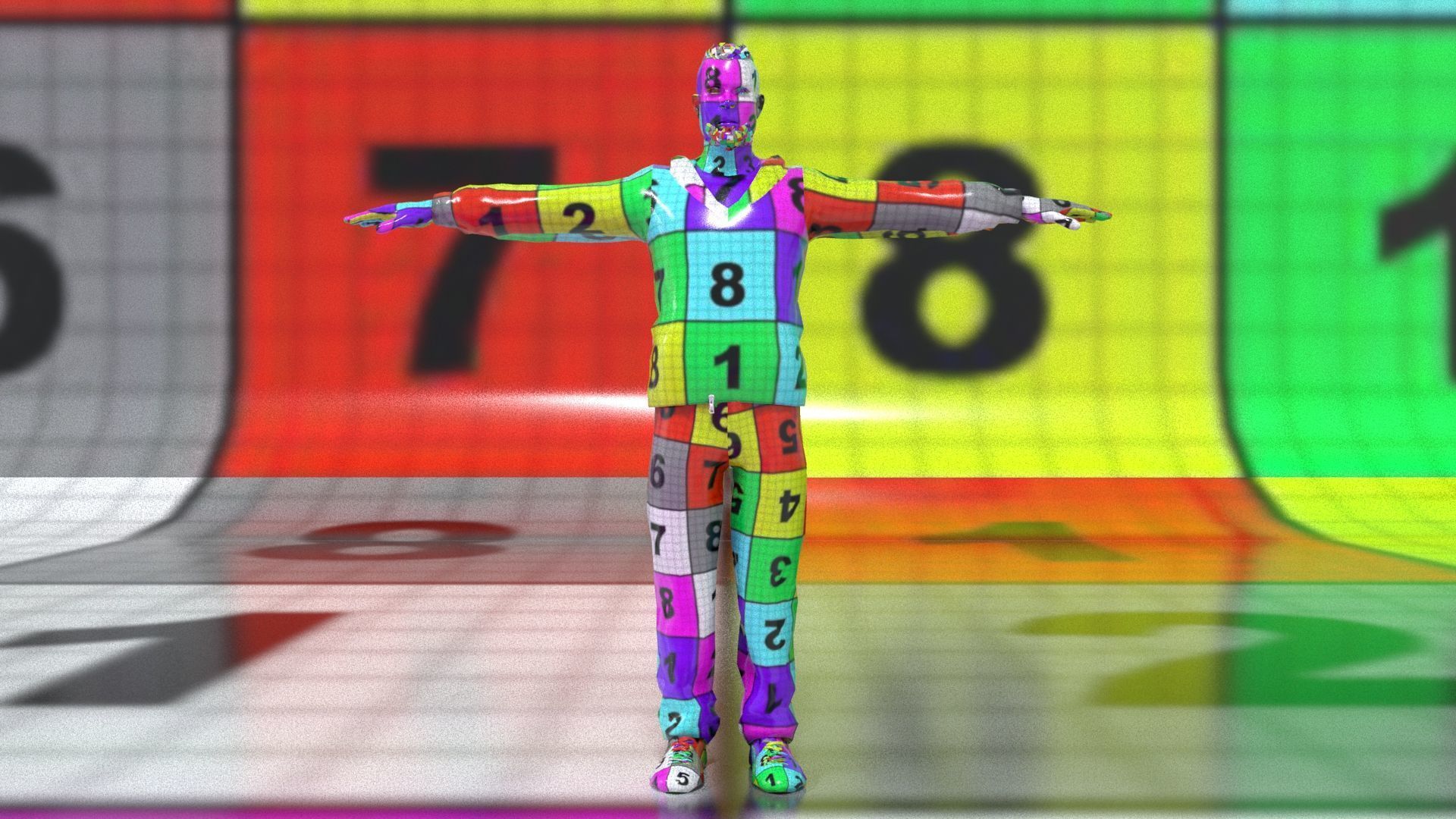 laos Male Hustler Game Character Low-poly 3D model_12