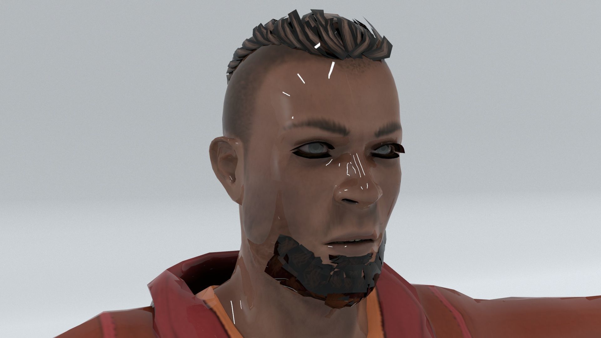 laos Male Hustler Game Character Low-poly 3D model_4