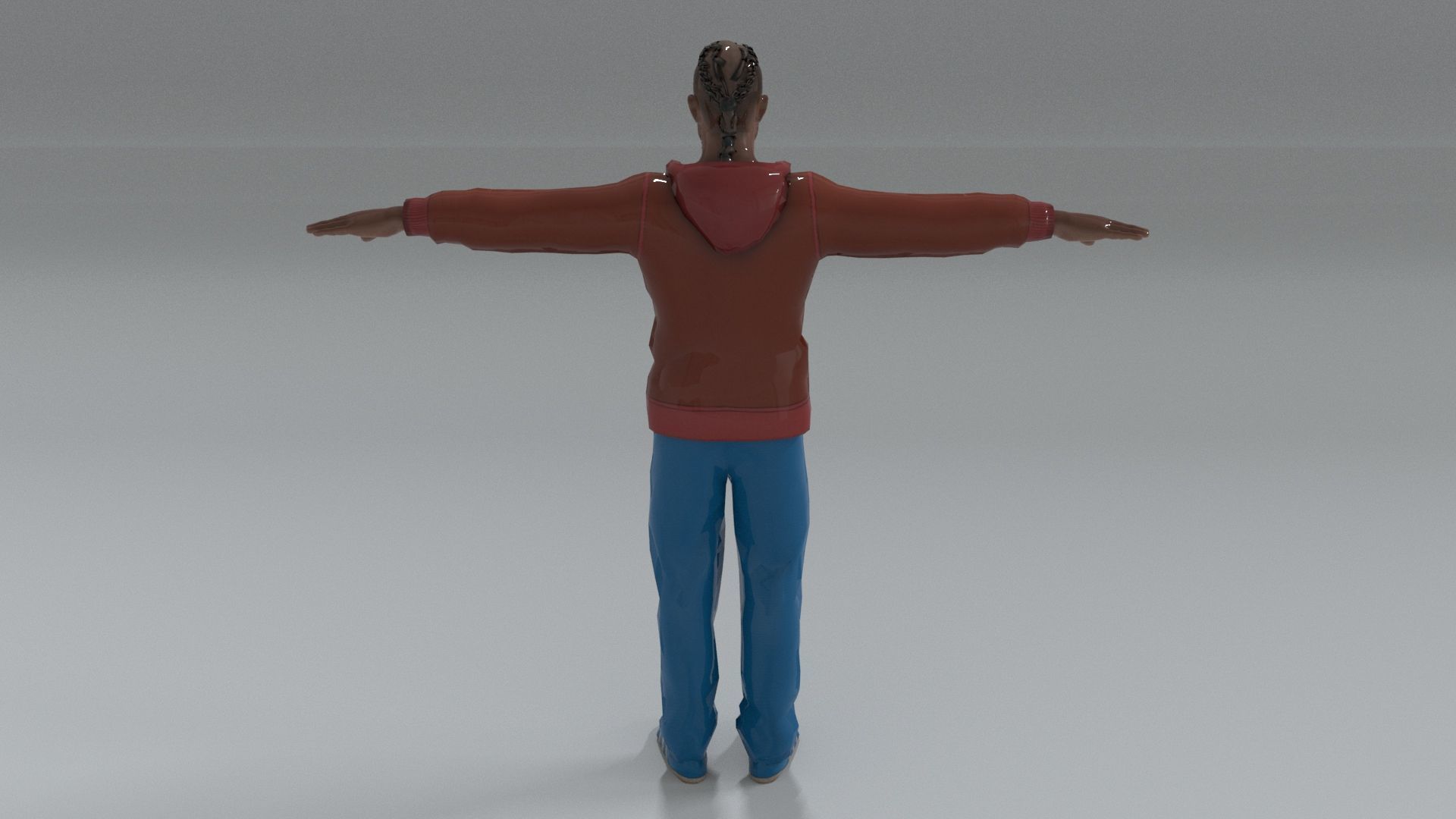 laos Male Hustler Game Character Low-poly 3D model_3