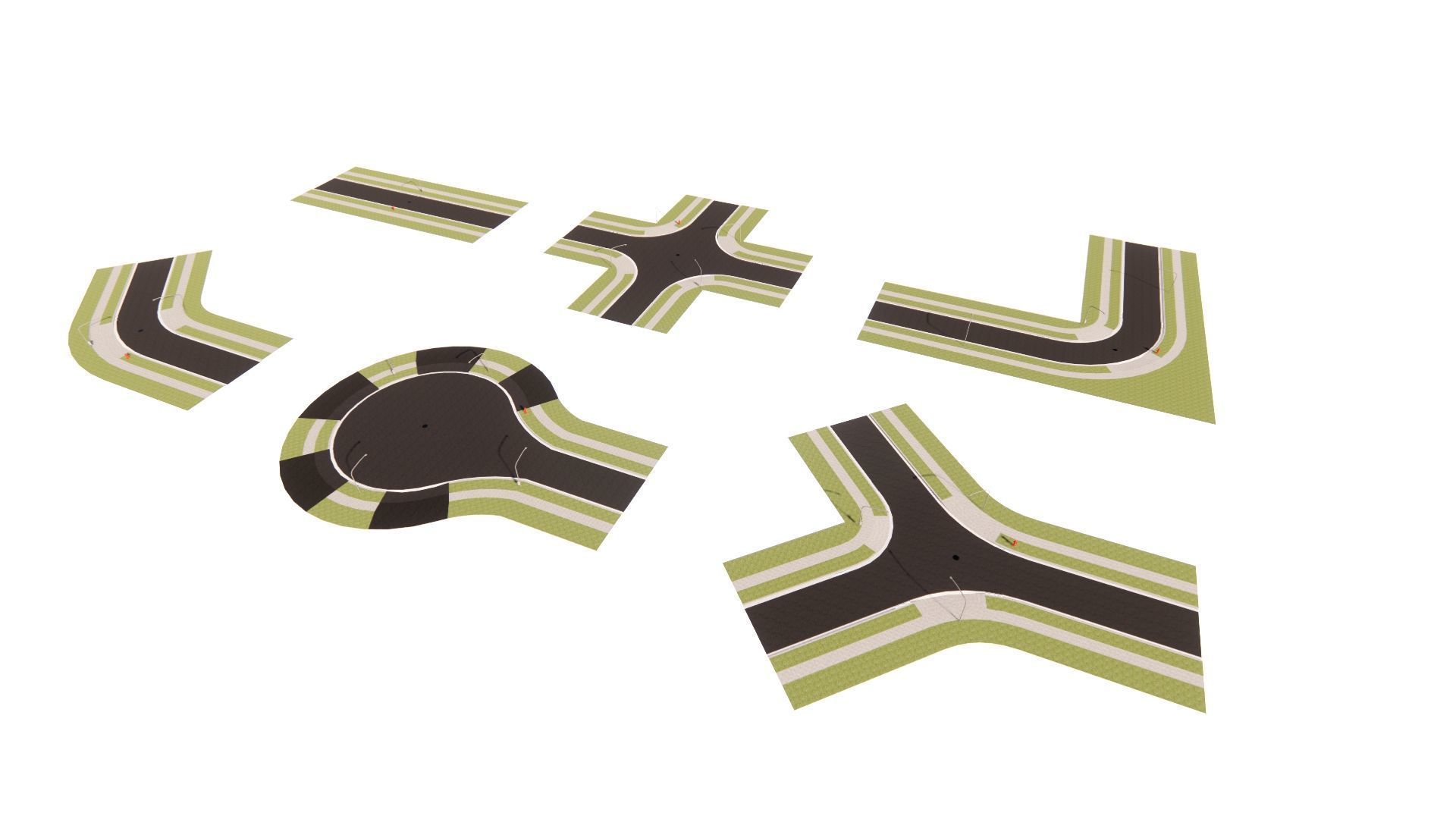 Road Pack - Extended-City Roads 3D model_4