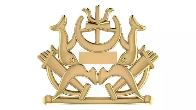 Golden Tower Logo Collar Pin