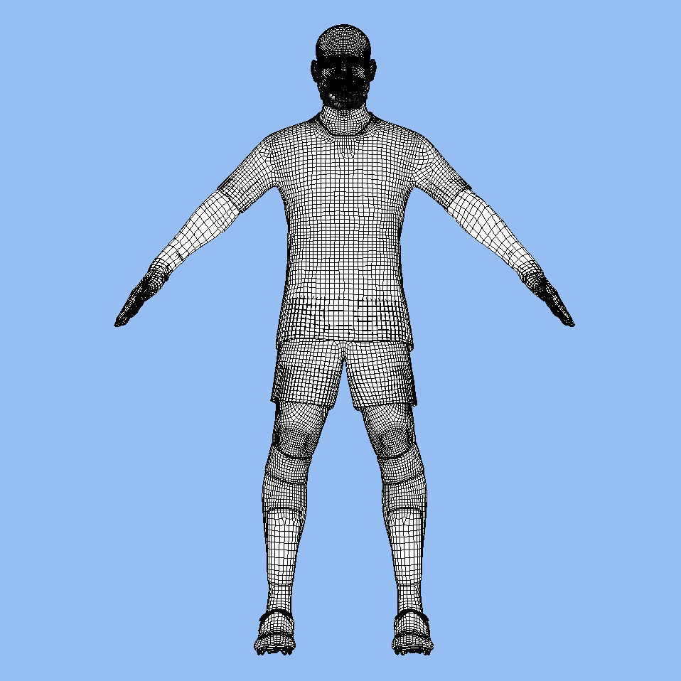 T-Pose Rigged Salah Liverpool 24-25 3D model_7