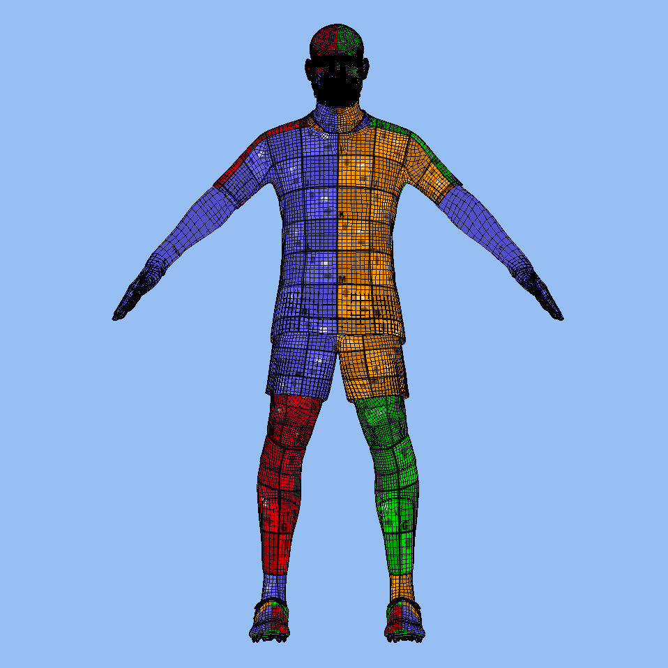 T-Pose Rigged Salah Liverpool 24-25 3D model_8