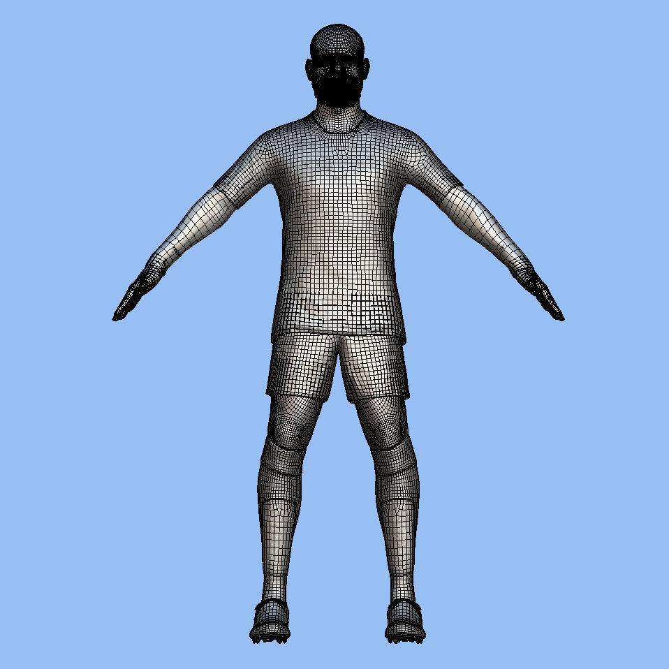 T-Pose Rigged Salah Liverpool 24-25 3D model_5