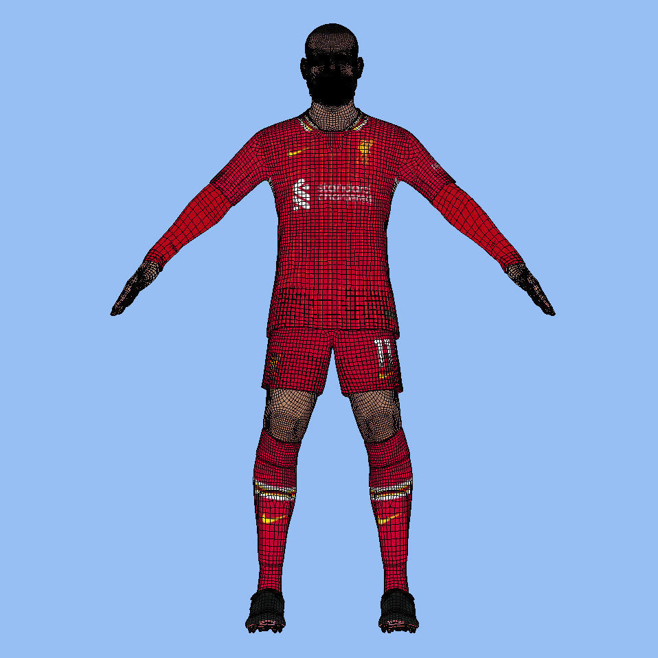 T-Pose Rigged Salah Liverpool 24-25 3D model_6