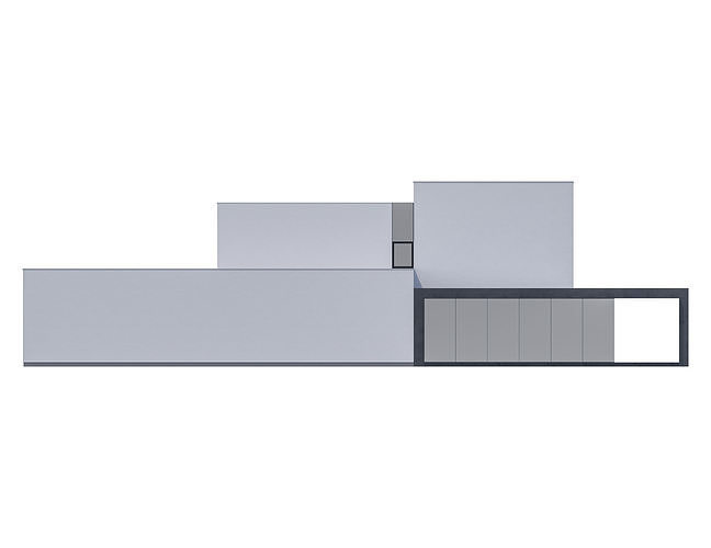 Family House 28 - Created with fully parametric Revit Families Low-poly 3D model 7