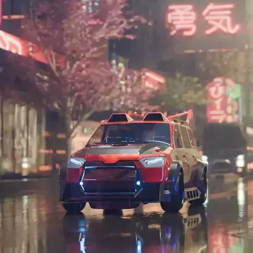 Modified Toyota Probox Low-poly 3D model