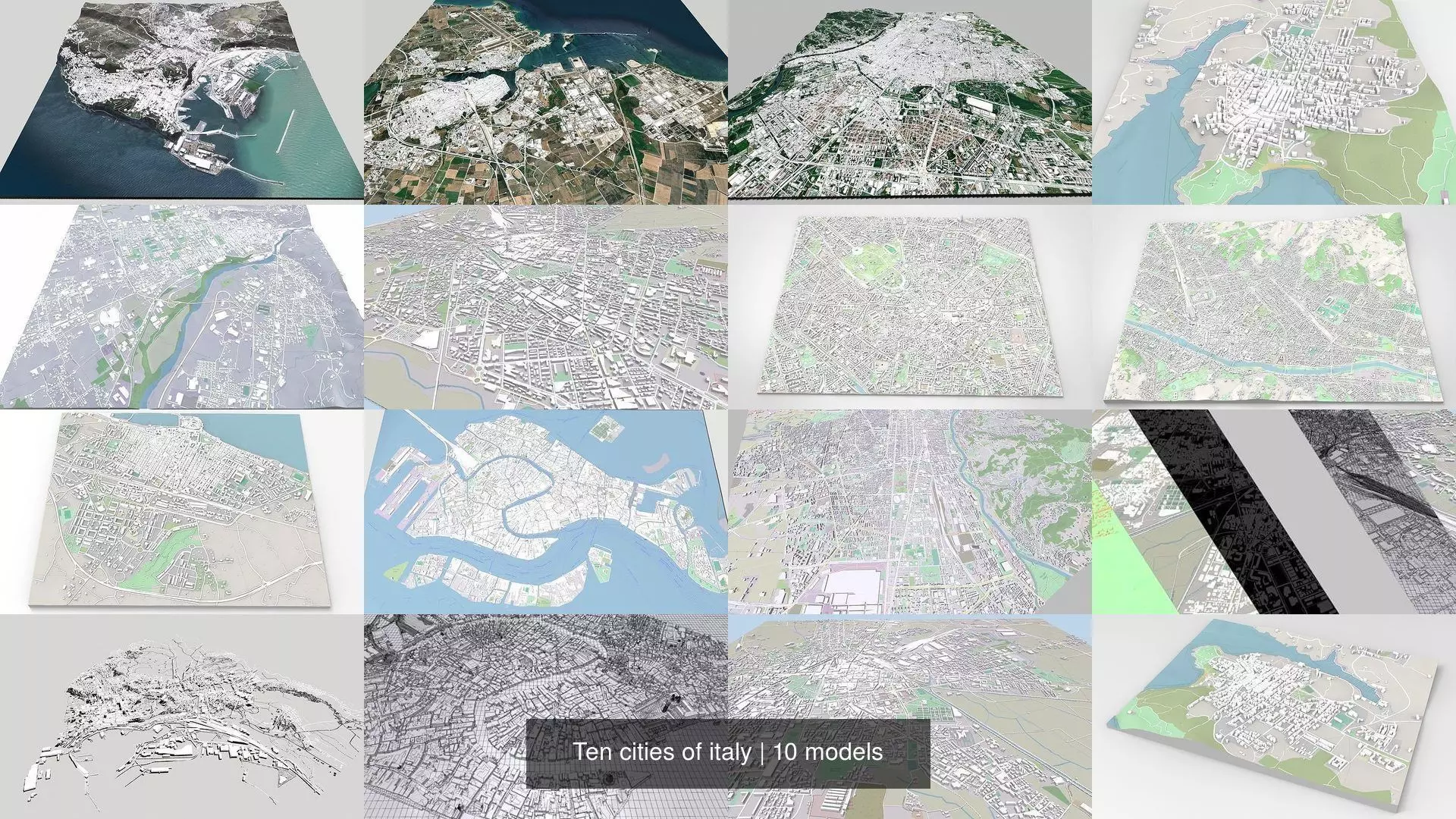 Ten cities of Italy 3D Model Collection_0