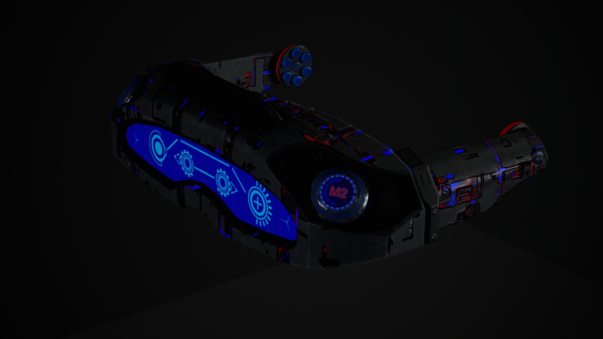 Sci fi Glasses Goggles 2 Low-poly 3D model_6