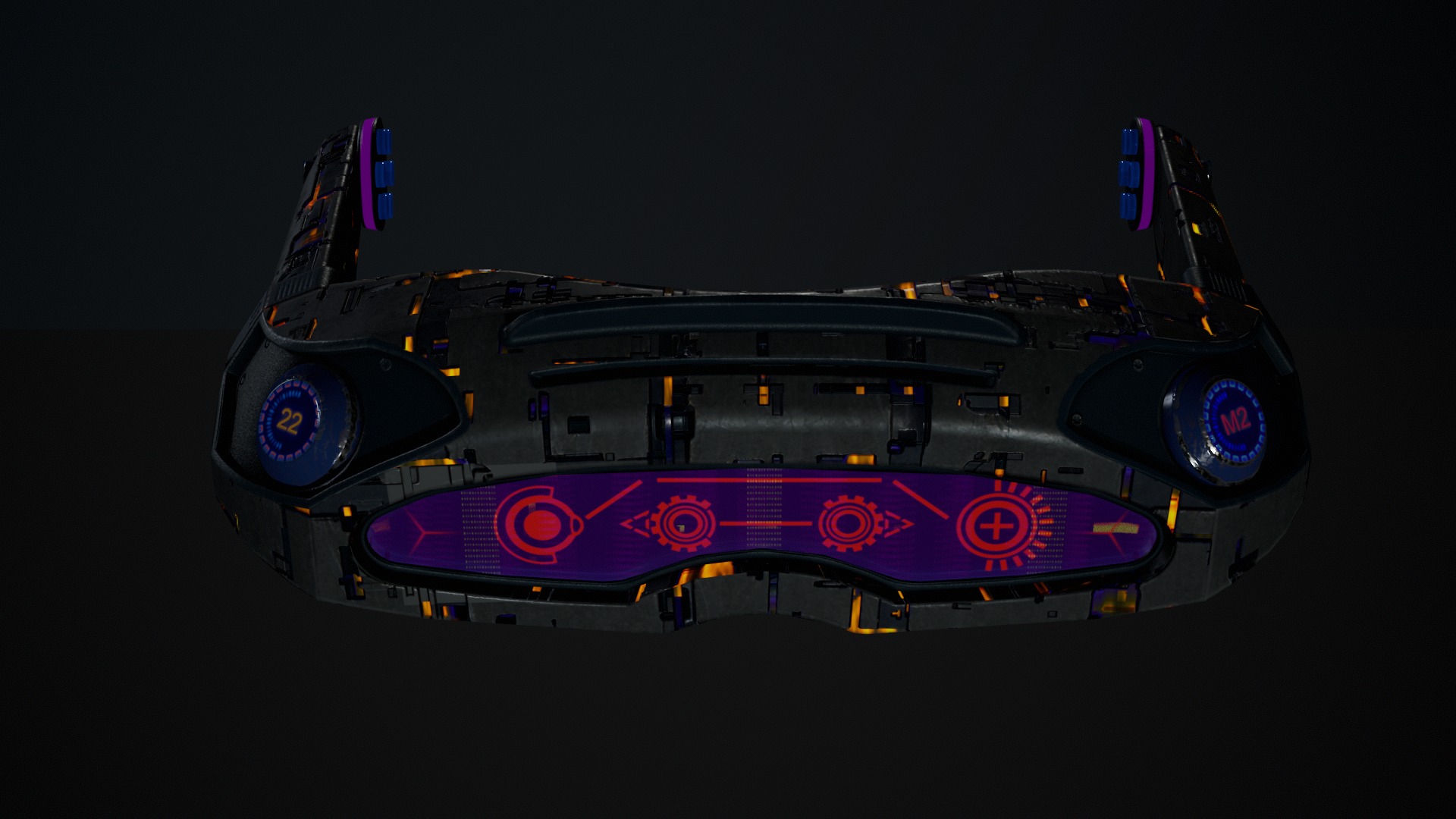 Sci fi Glasses Goggles 2 Low-poly 3D model_9