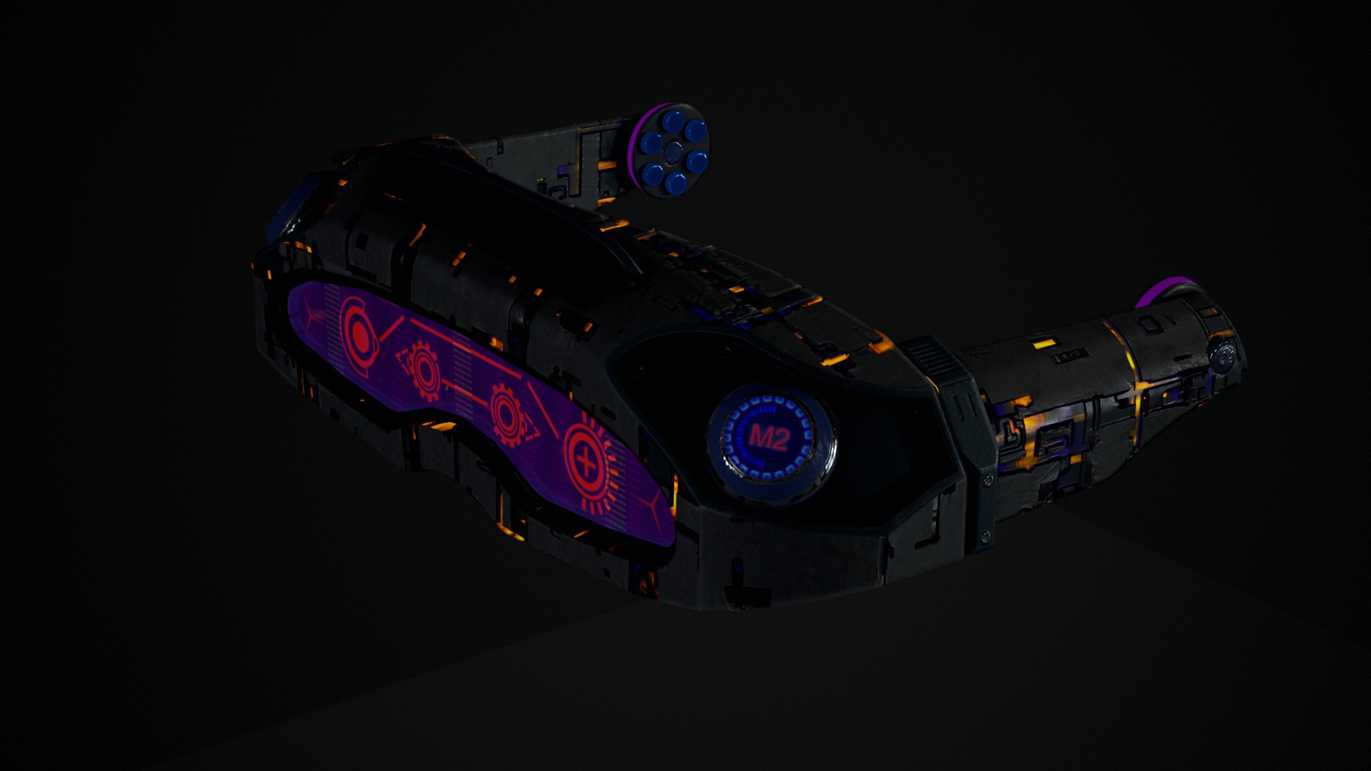 Sci fi Glasses Goggles 2 Low-poly 3D model_7