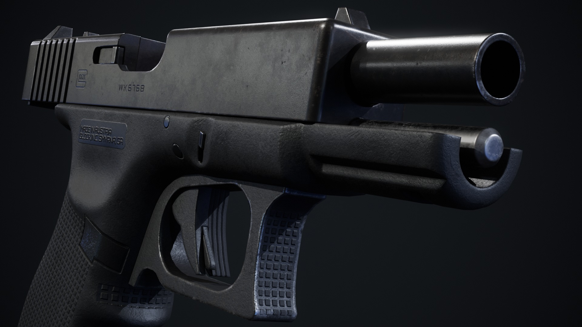 Glock Low-poly 3D model_6