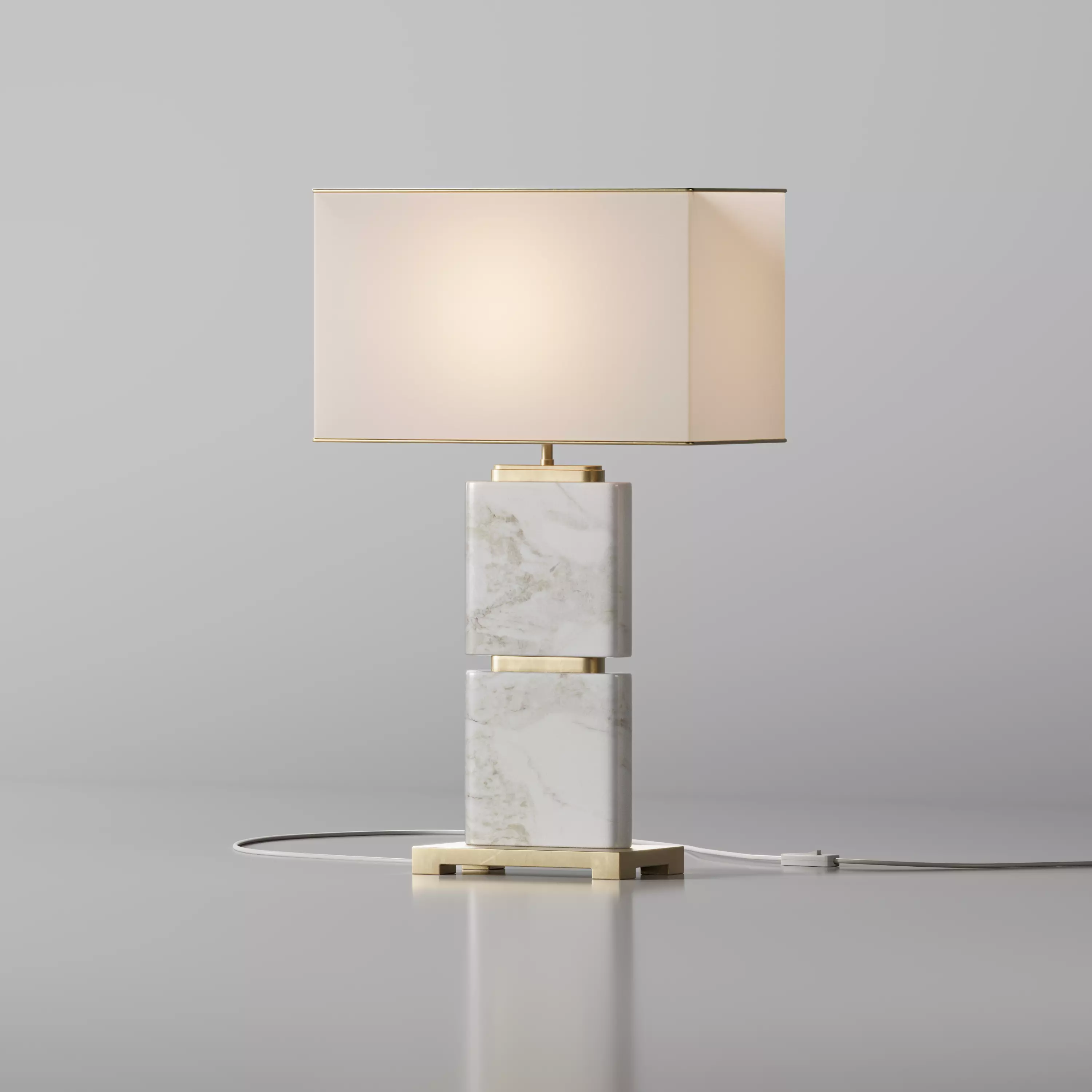 Chinese Marble Table 3D model_0