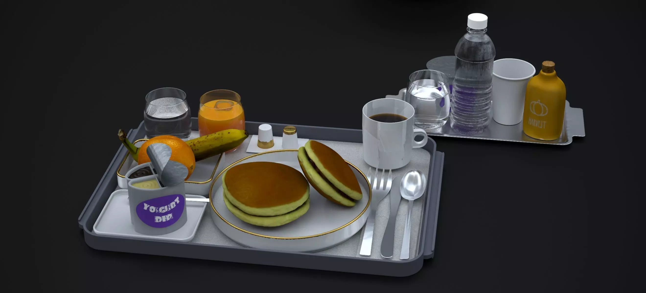 AIRLINES PREMIUM ECONOMY INTERCON BREAKFAST 2024 3D model_0