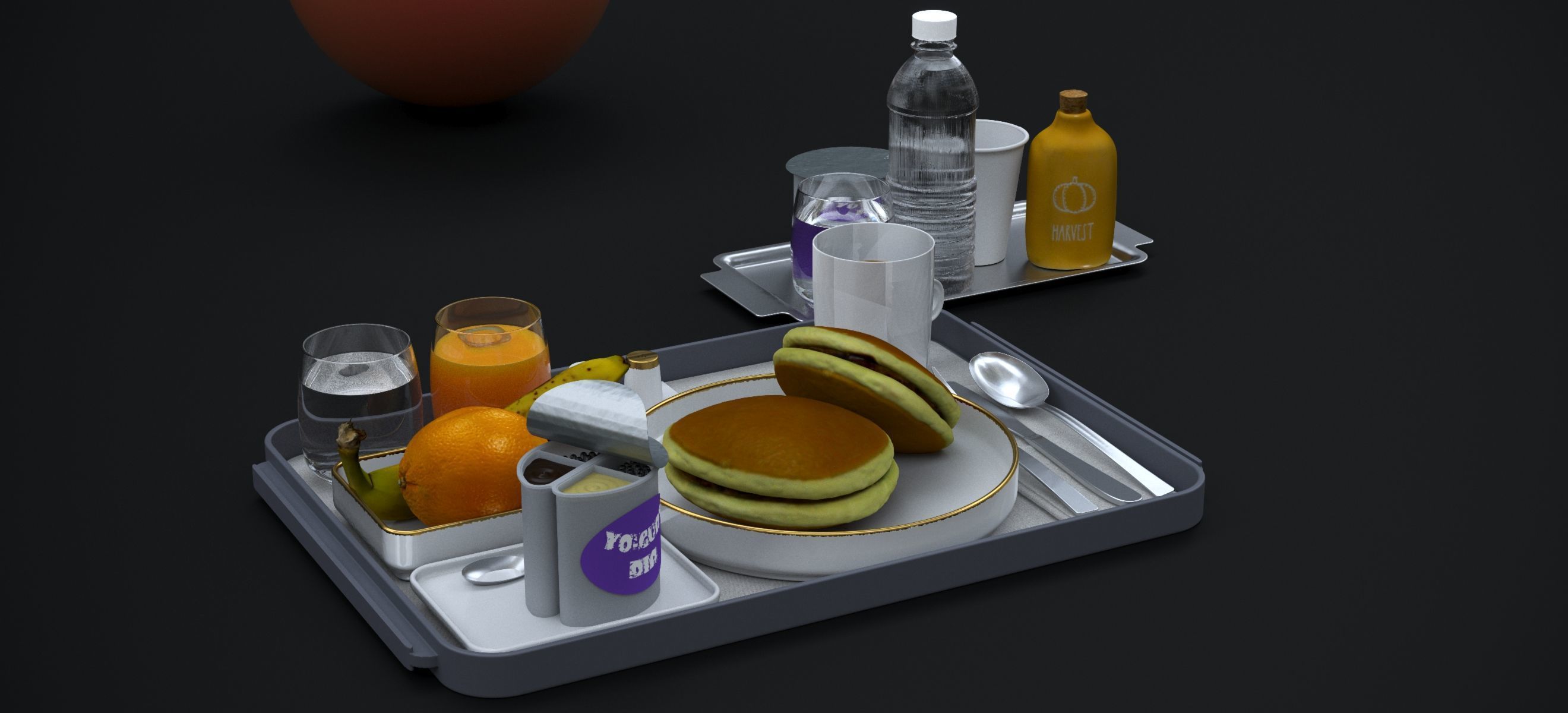 AIRLINES PREMIUM ECONOMY INTERCON BREAKFAST 2024 3D model_1