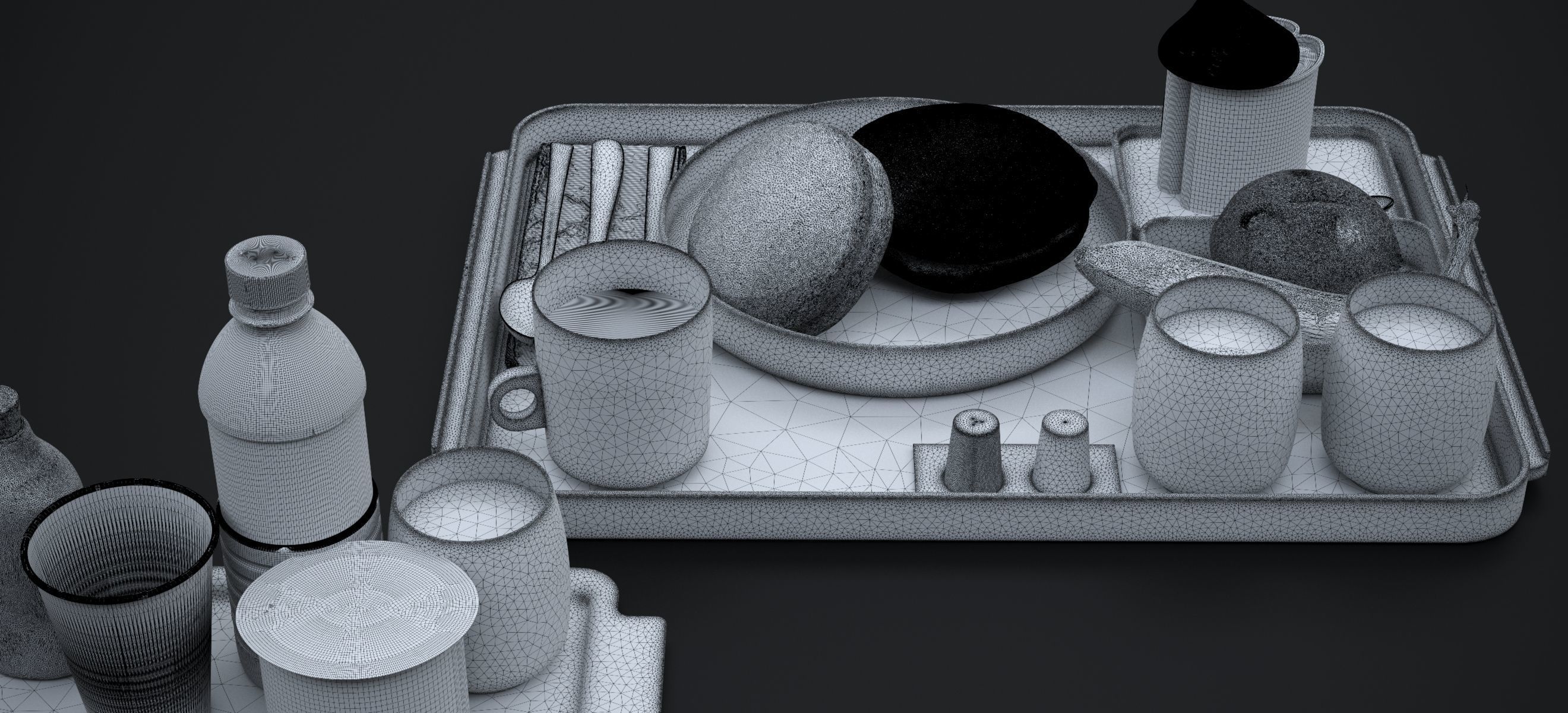 AIRLINES PREMIUM ECONOMY INTERCON BREAKFAST 2024 3D model_15