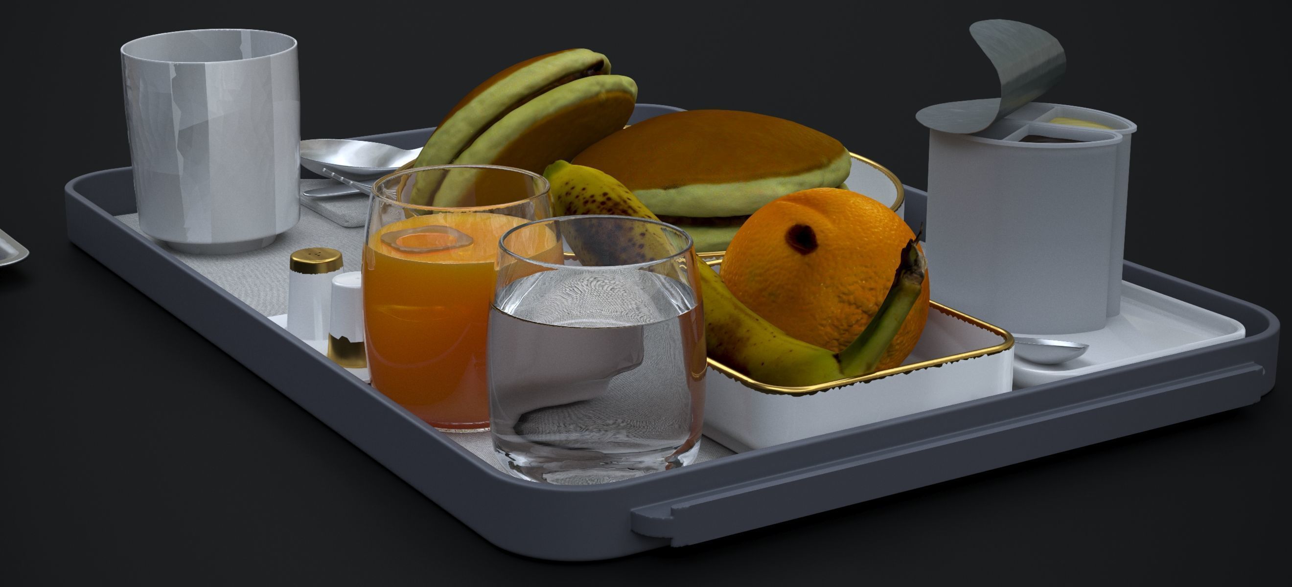 AIRLINES PREMIUM ECONOMY INTERCON BREAKFAST 2024 3D model_6