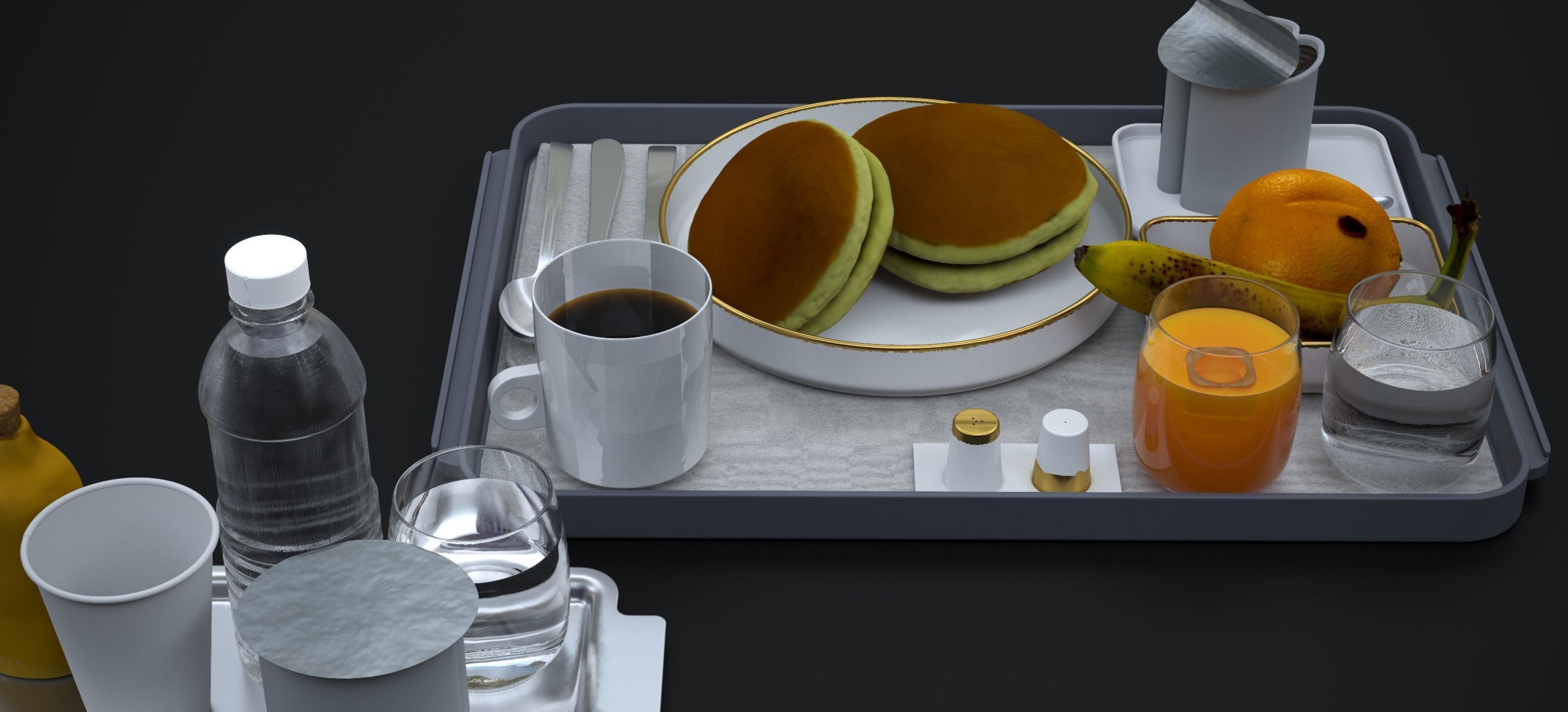 AIRLINES PREMIUM ECONOMY INTERCON BREAKFAST 2024 3D model_5