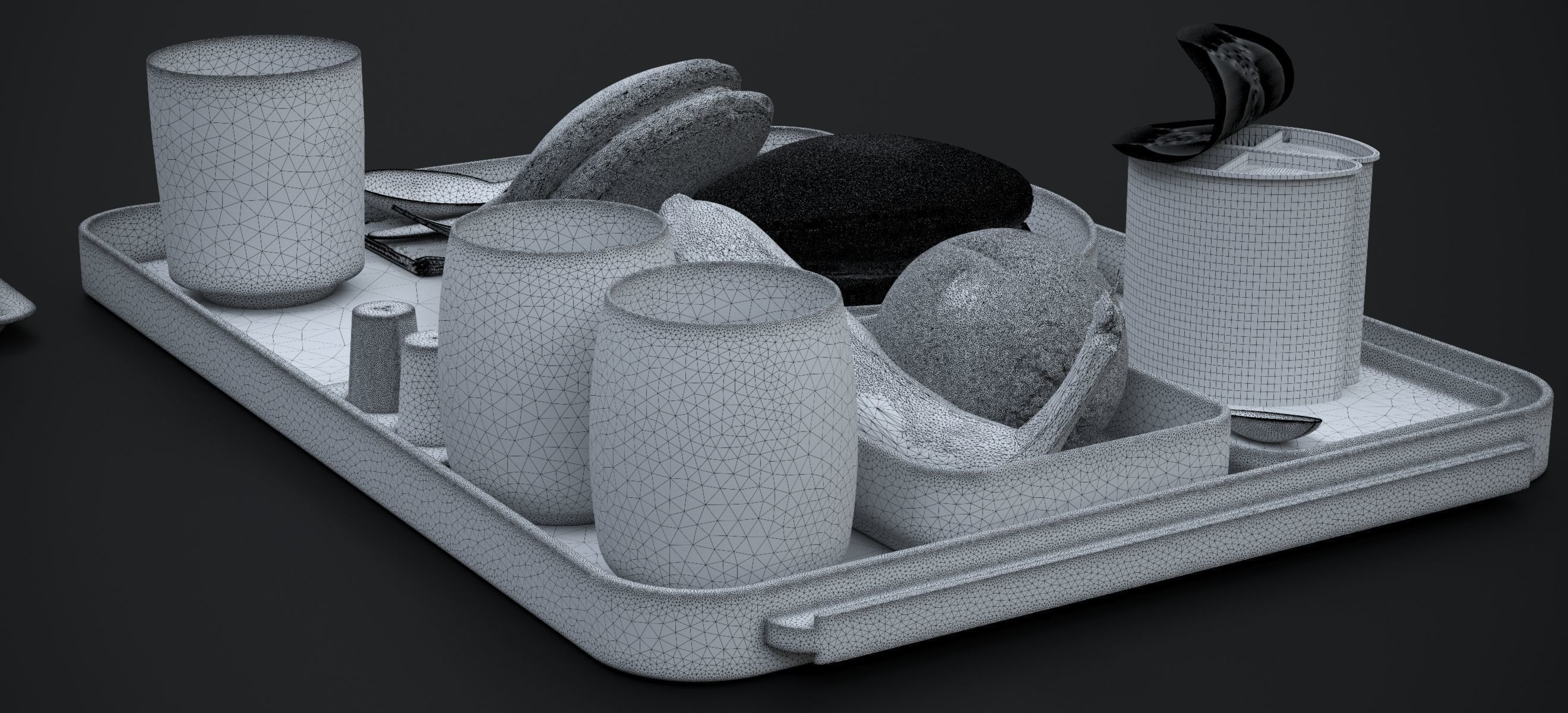 AIRLINES PREMIUM ECONOMY INTERCON BREAKFAST 2024 3D model_16