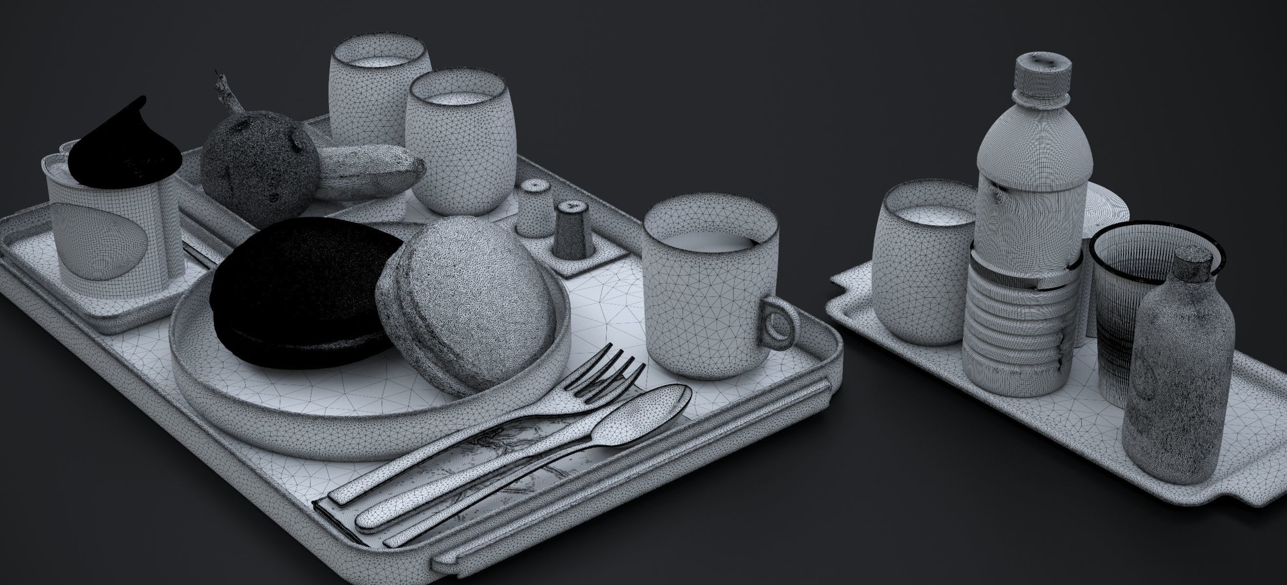 AIRLINES PREMIUM ECONOMY INTERCON BREAKFAST 2024 3D model_13