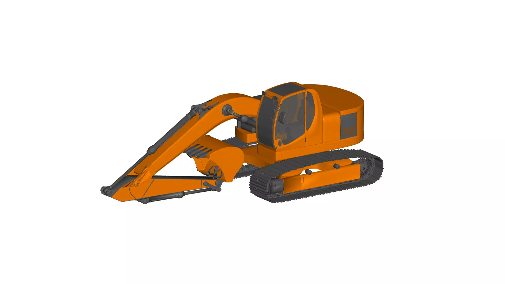 Track Excavator 3D model_0