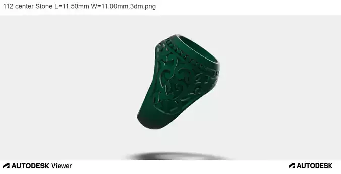 Men Ring with a Round Cut Center Stone 