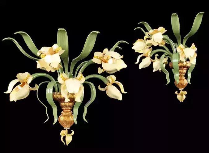 Wall Lamp White Iris