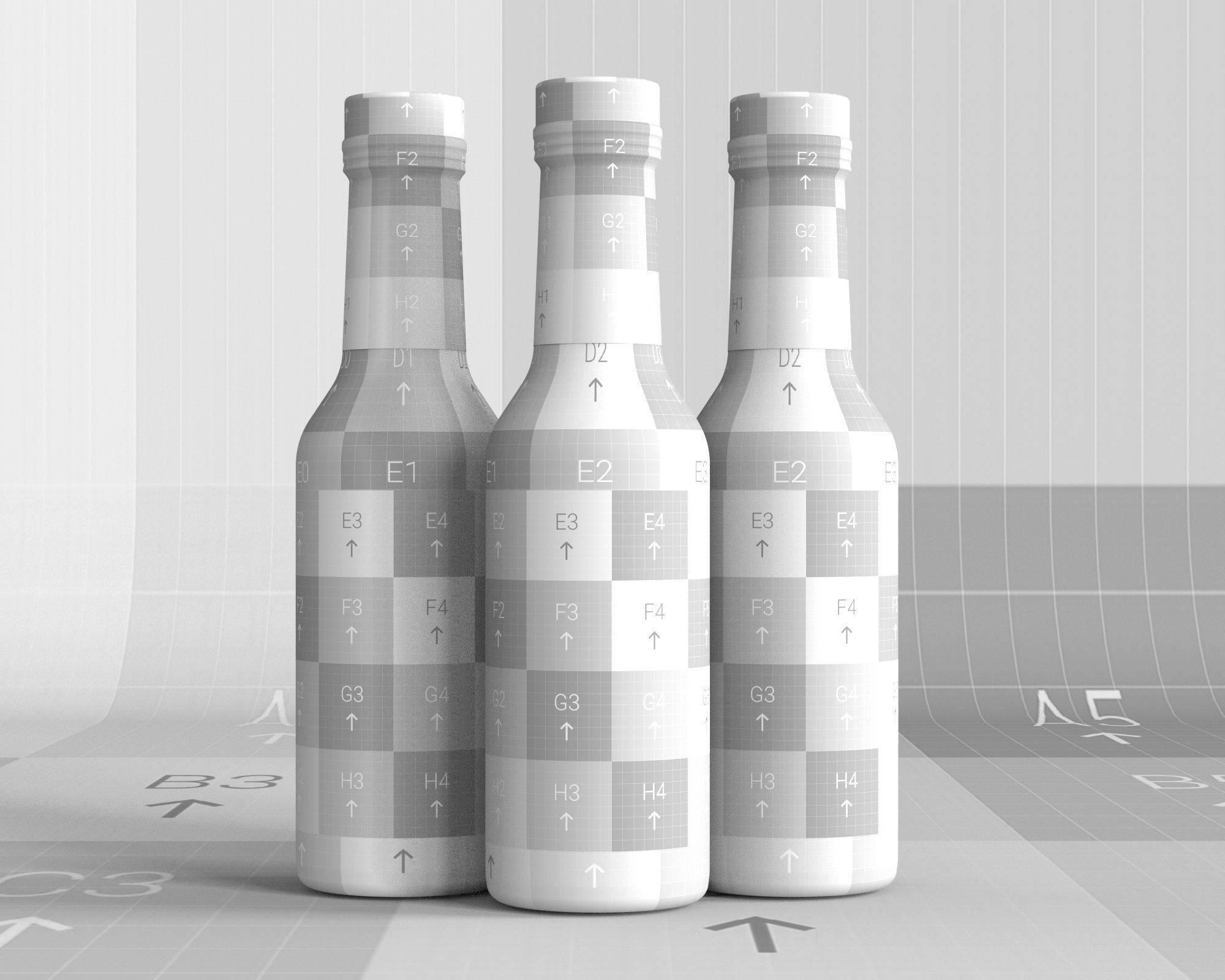 3D Model sauce glass bottle with Salsa Habanero 3D model_2