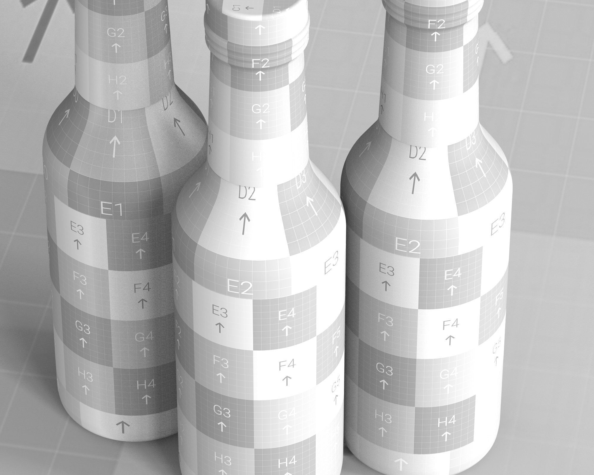 3D Model sauce glass bottle with Salsa Habanero 3D model_3