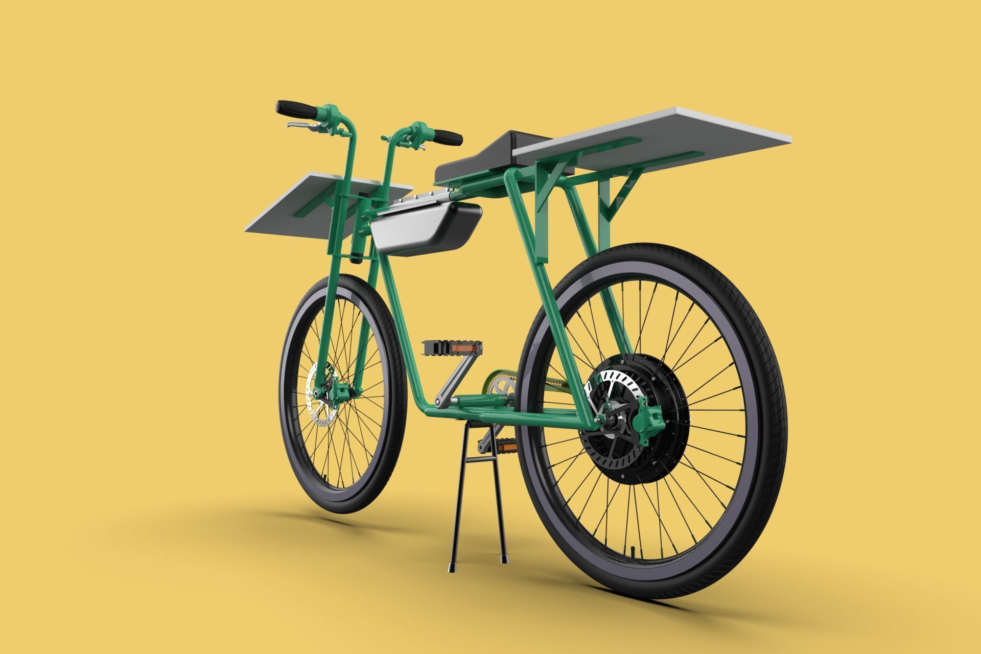 SOLAR CELL PANEL EBIKE ELECTRIC BIKE BICYCLE 3D model_12