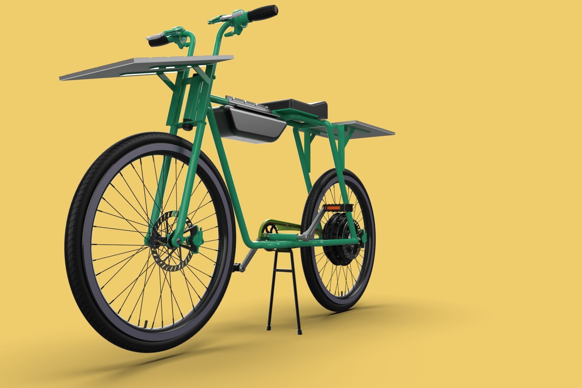 SOLAR CELL PANEL EBIKE ELECTRIC BIKE BICYCLE 3D model_10