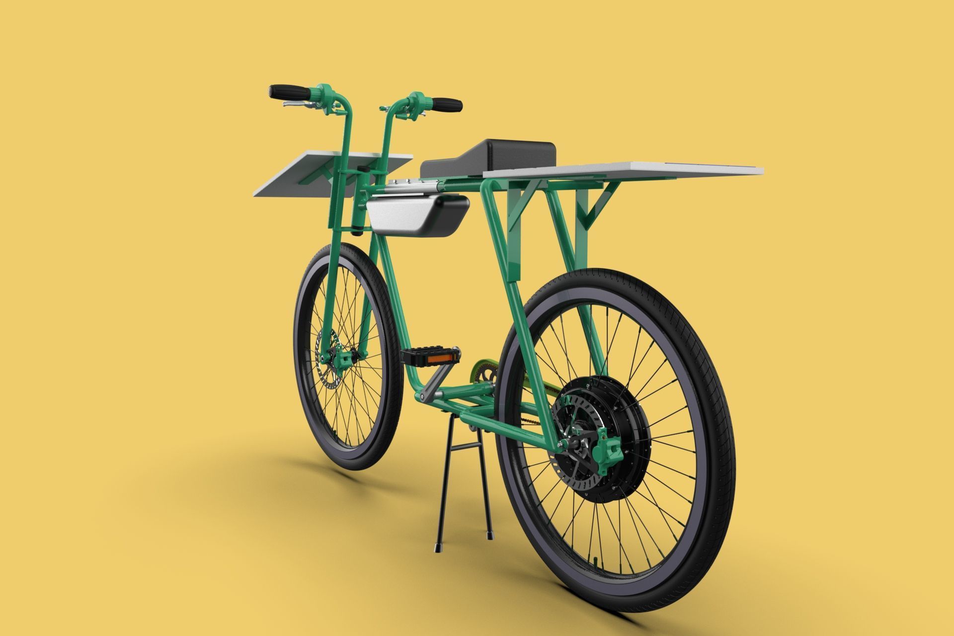 SOLAR CELL PANEL EBIKE ELECTRIC BIKE BICYCLE 3D model_6