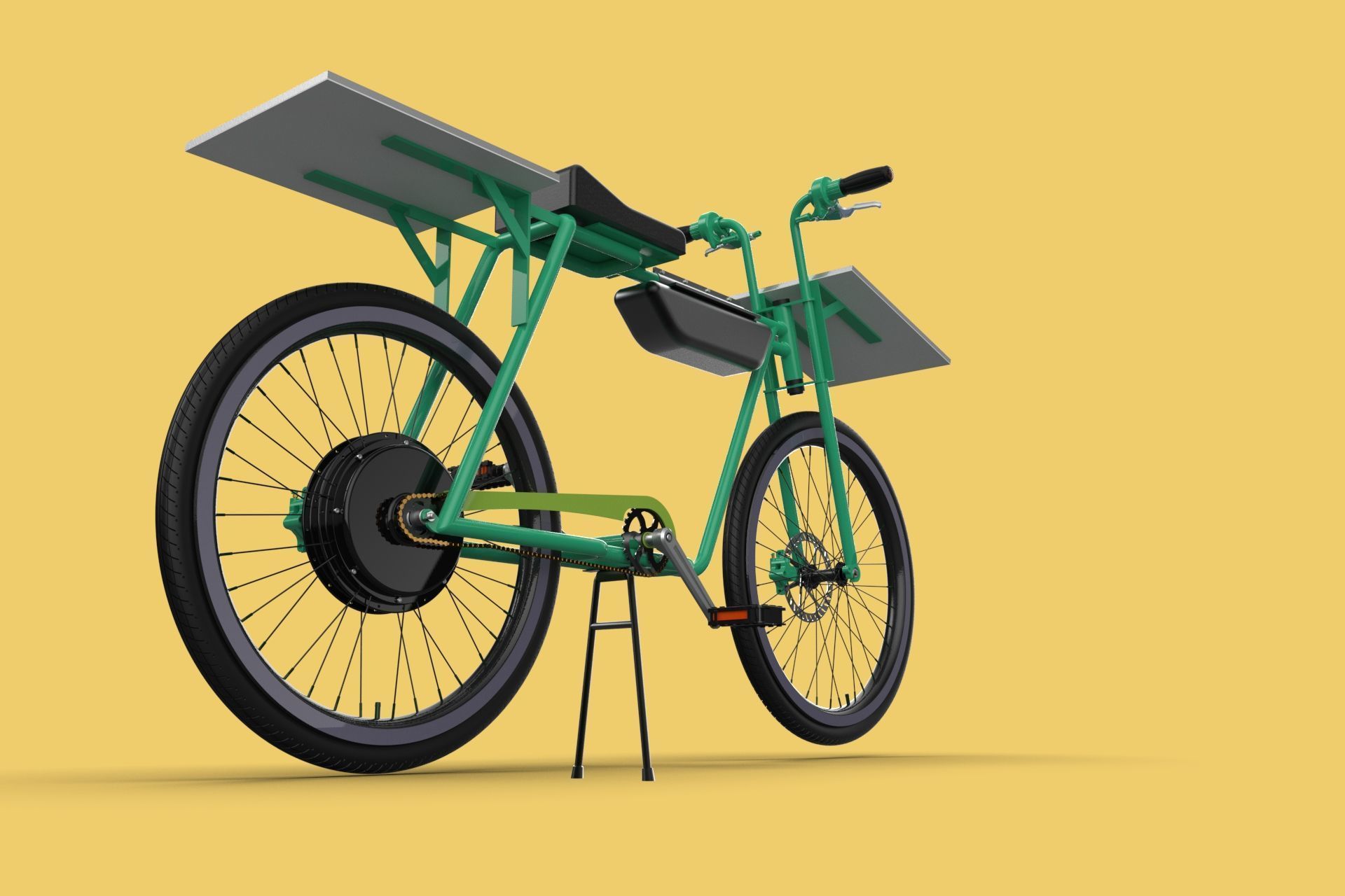 SOLAR CELL PANEL EBIKE ELECTRIC BIKE BICYCLE 3D model_8