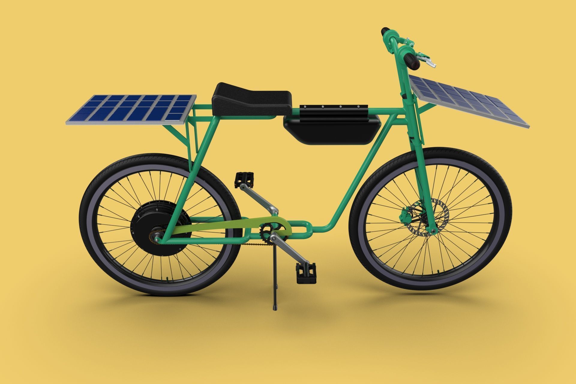 SOLAR CELL PANEL EBIKE ELECTRIC BIKE BICYCLE 3D model_16