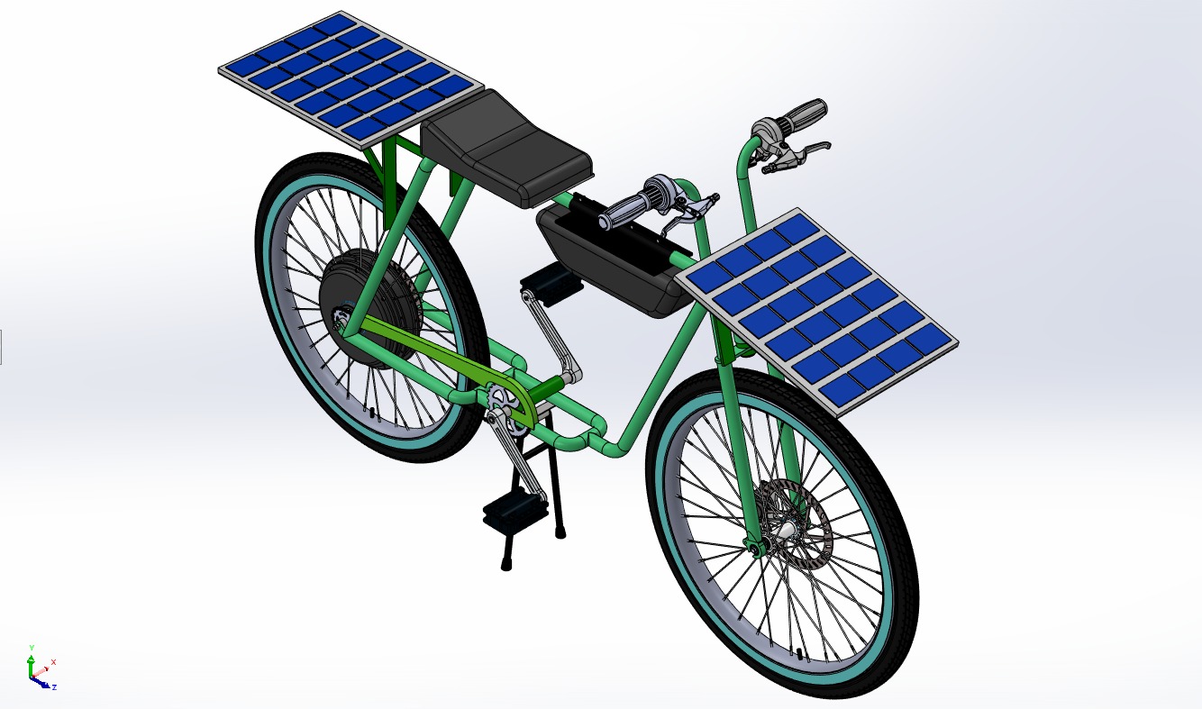 SOLAR CELL PANEL EBIKE ELECTRIC BIKE BICYCLE 3D model_23