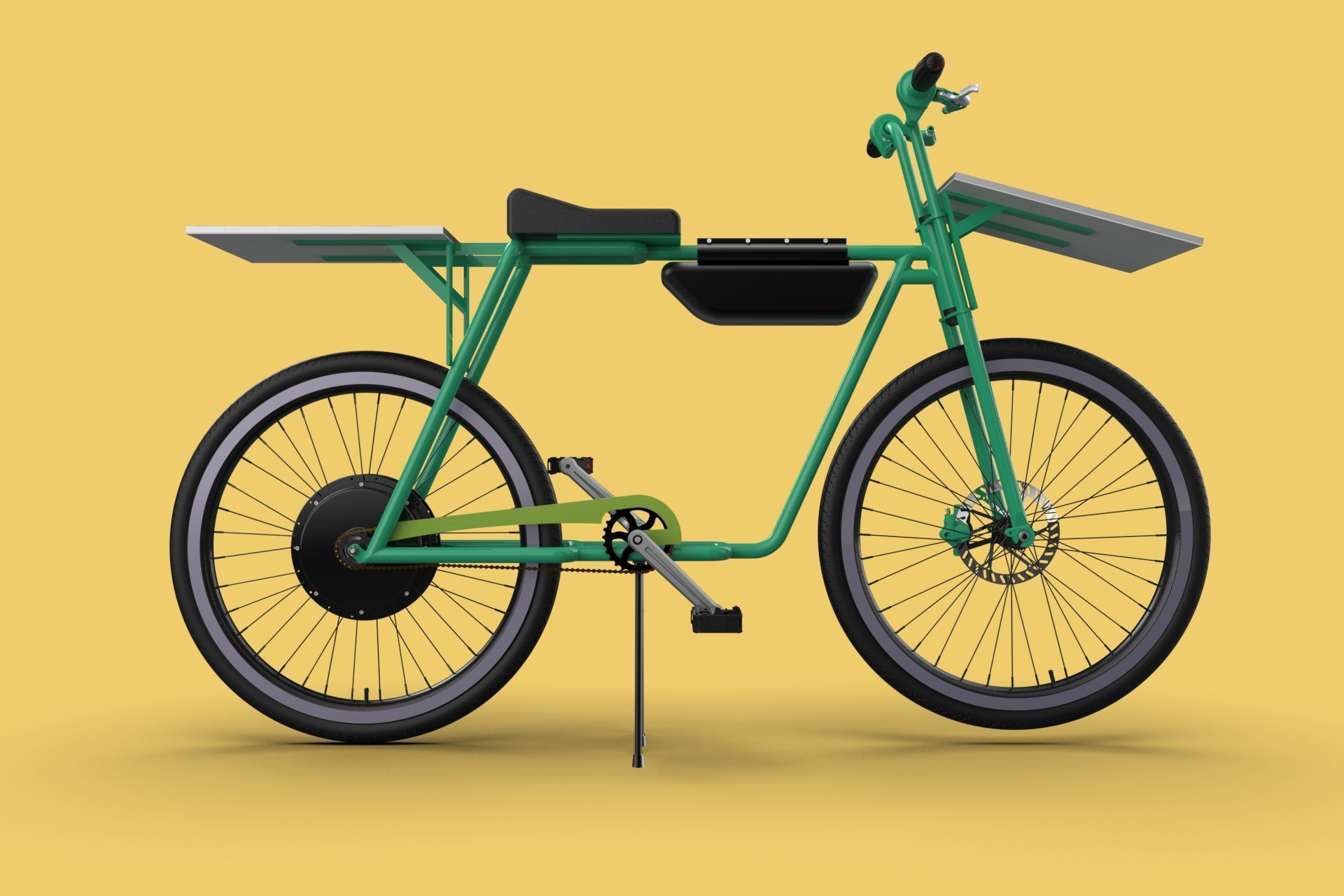 SOLAR CELL PANEL EBIKE ELECTRIC BIKE BICYCLE 3D model_15