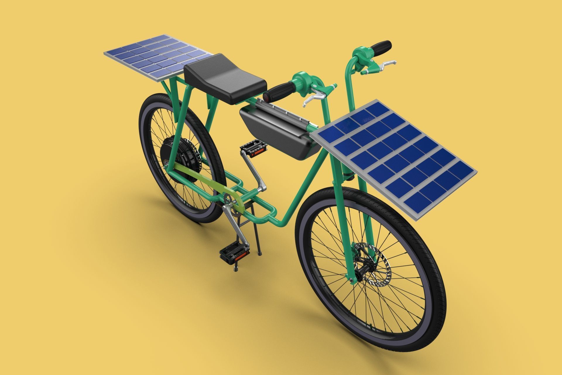 SOLAR CELL PANEL EBIKE ELECTRIC BIKE BICYCLE 3D model_20