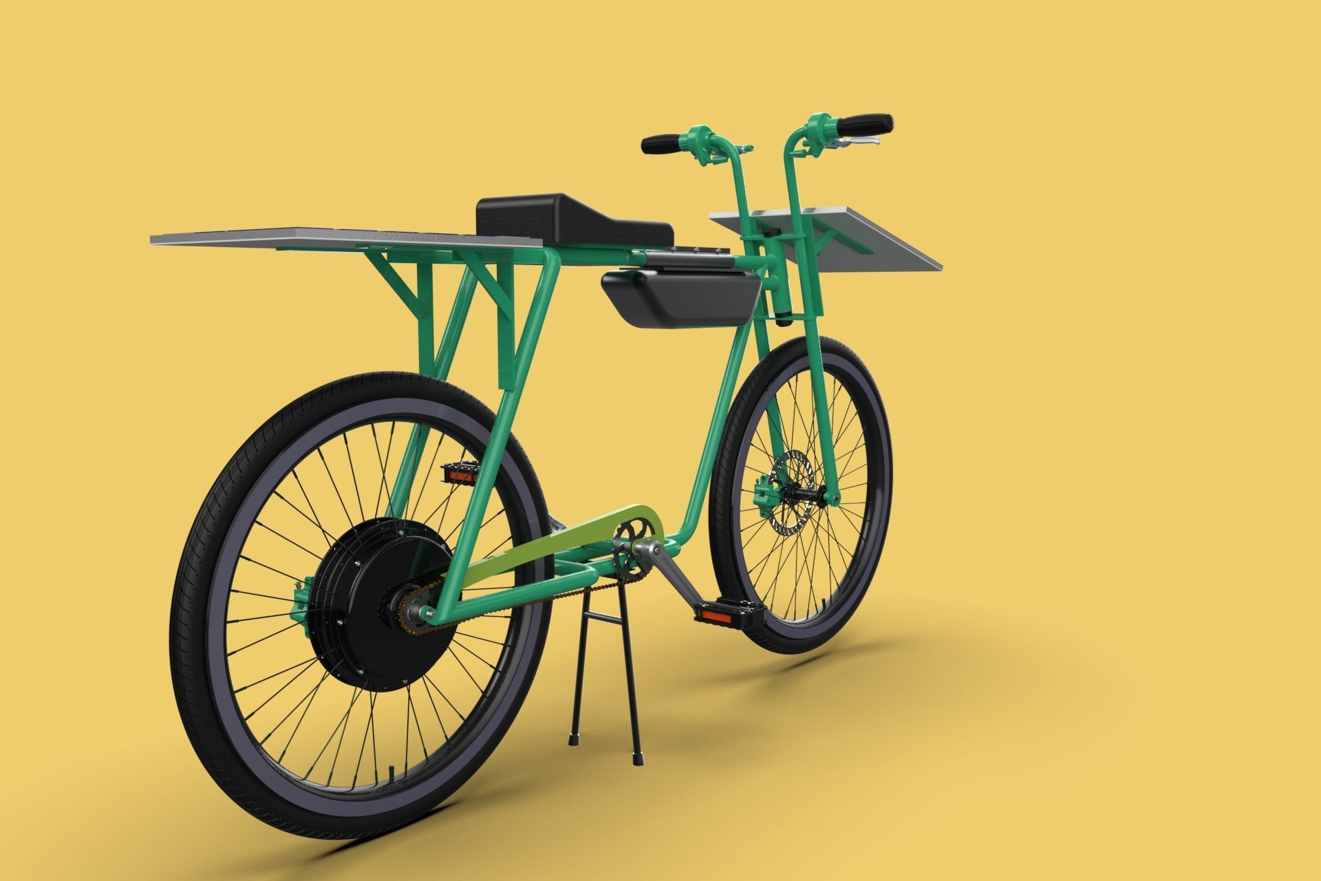 SOLAR CELL PANEL EBIKE ELECTRIC BIKE BICYCLE 3D model_7