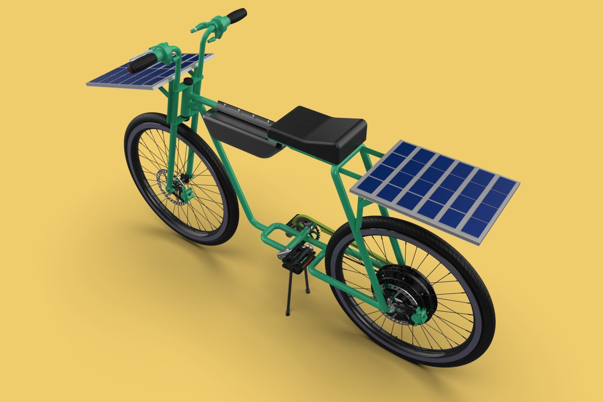 SOLAR CELL PANEL EBIKE ELECTRIC BIKE BICYCLE 3D model_13
