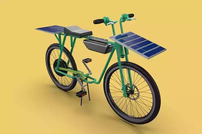SOLAR CELL PANEL EBIKE ELECTRIC BIKE BICYCLE 3D model
