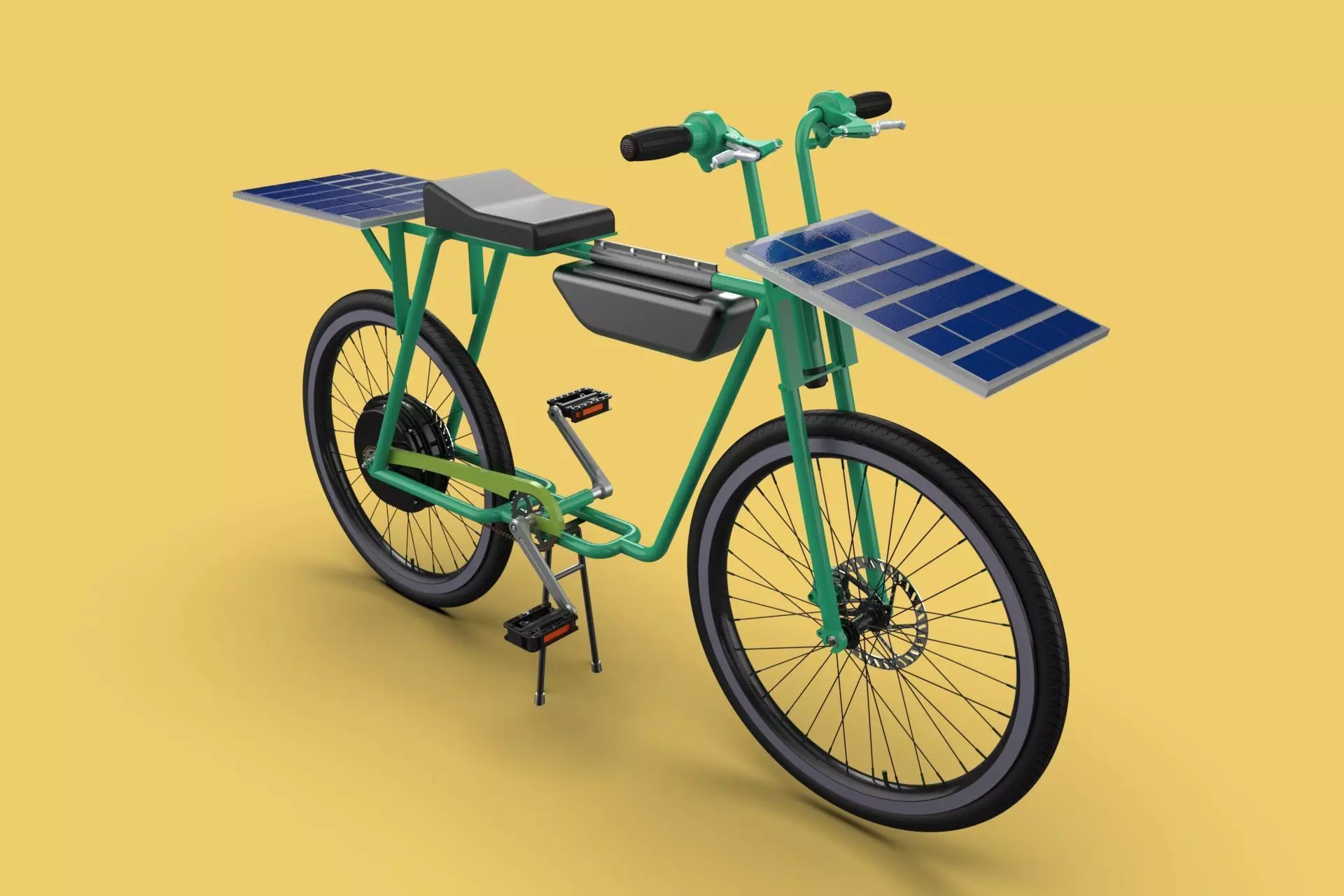 SOLAR CELL PANEL EBIKE ELECTRIC BIKE BICYCLE 3D model_0