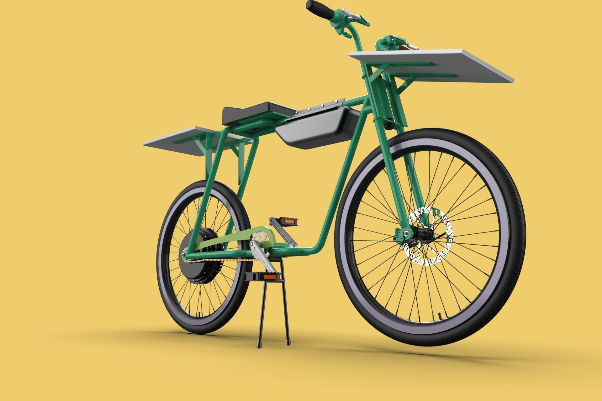 SOLAR CELL PANEL EBIKE ELECTRIC BIKE BICYCLE 3D model_9