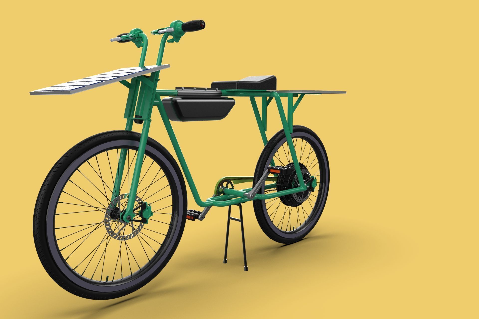 SOLAR CELL PANEL EBIKE ELECTRIC BIKE BICYCLE 3D model_5