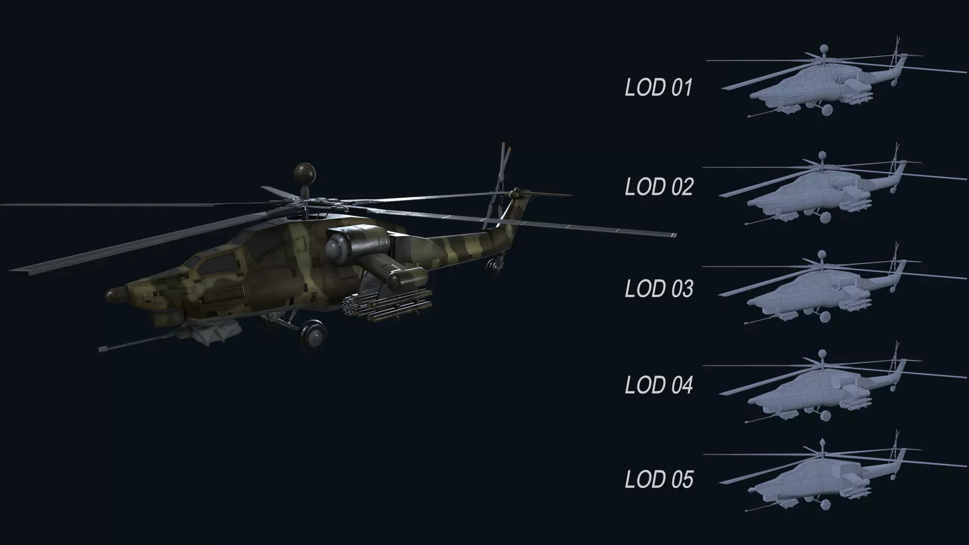 Asset - Army - Mi 28 Havoc - 3D MODEL Low-poly Low-poly 3D model_0