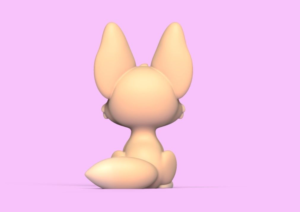 Little Fennec Fox 3D print model_4
