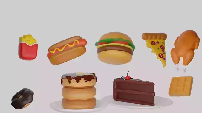 3d food asset pack