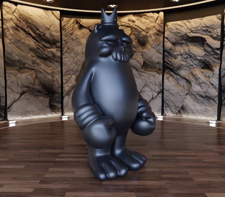 The Bear Champ Collaboration Fan Art Toy  3D print model_3