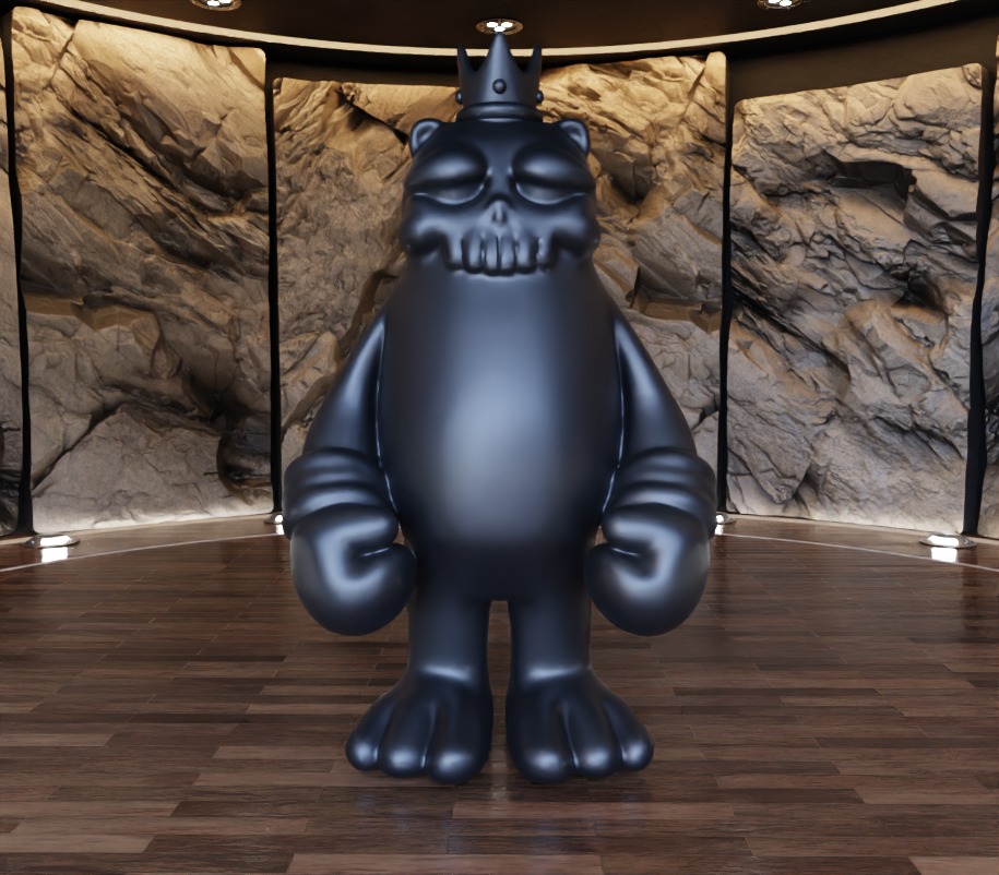 The Bear Champ Collaboration Fan Art Toy  3D print model_1