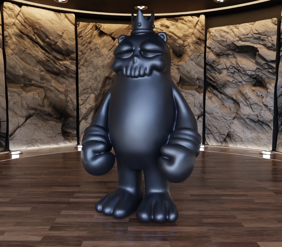 The Bear Champ Collaboration Fan Art Toy  3D print model_9